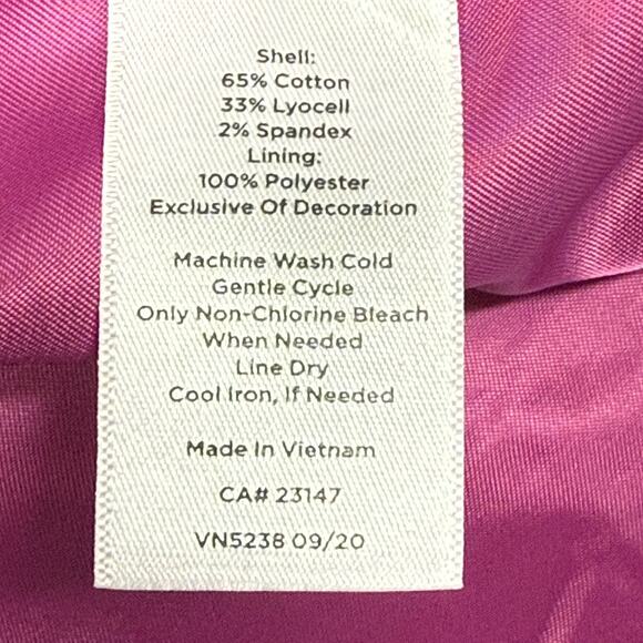 Talbots Trench Coat Womens Large Fushia Pink Button Front All Weather Stretch - Picture 9 of 10